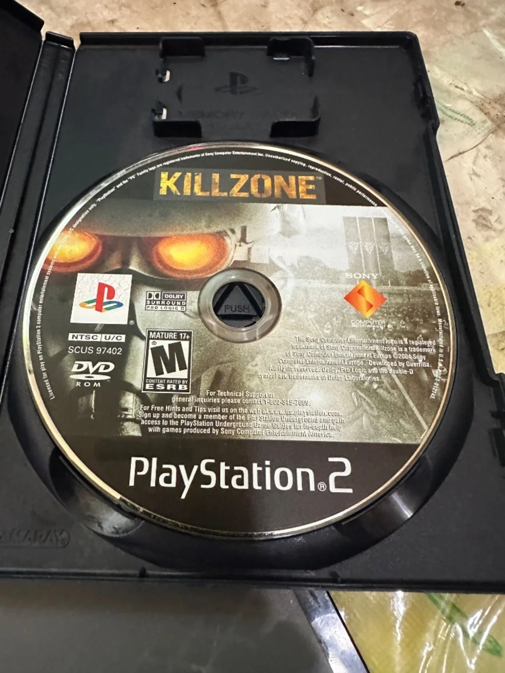 Killzone Sony PlayStation 2 2004 PS2 Manual Reg Card Included